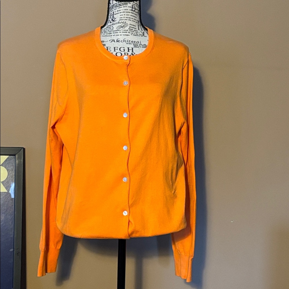 Lands' End Bright Orange Sweater